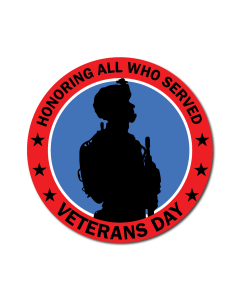 Veterans Day Hard Hat Stickers - Qty 250